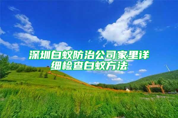 深圳白蚁防治公司家里详细检查白蚁方法