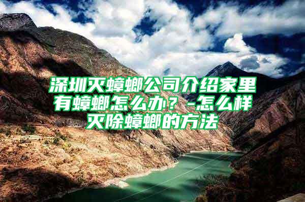 深圳灭蟑螂公司介绍家里有蟑螂怎么办？-怎么样灭除蟑螂的方法