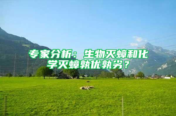 专家分析：生物灭蟑和化学灭蟑孰优孰劣？