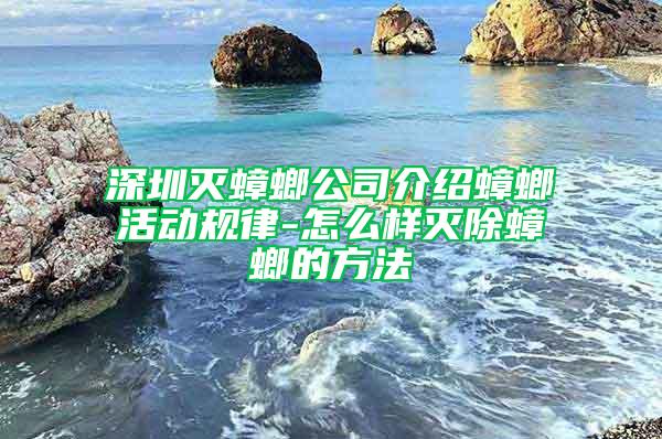 深圳灭蟑螂公司介绍蟑螂活动规律-怎么样灭除蟑螂的方法