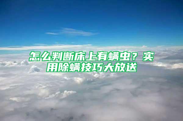 怎么判断床上有螨虫？实用除螨技巧大放送