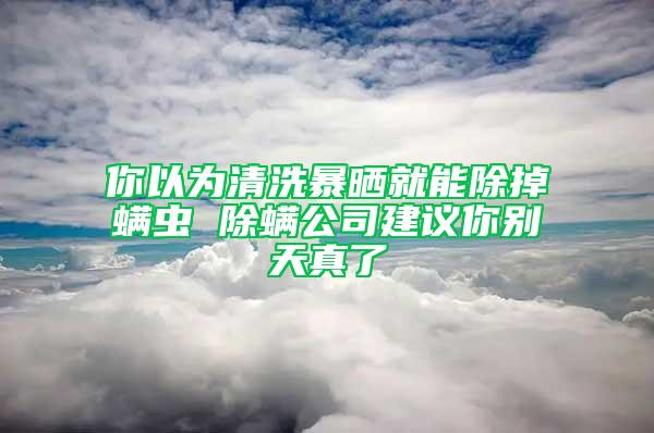 你以为清洗暴晒就能除掉螨虫 除螨公司建议你别天真了