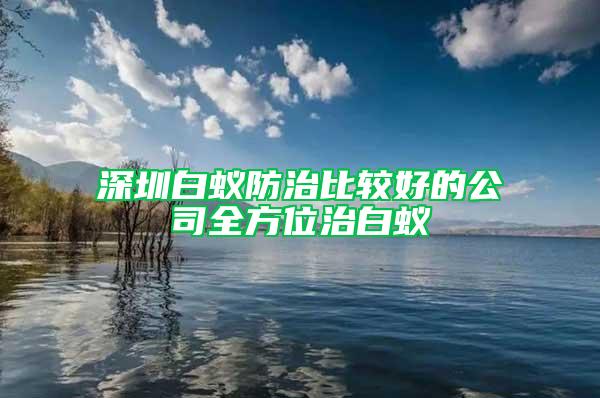 深圳白蚁防治比较好的公司全方位治白蚁