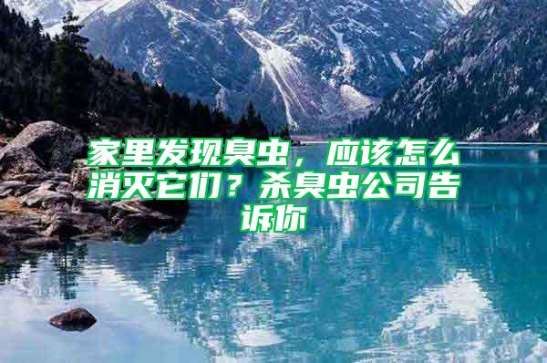 家里发现臭虫，应该怎么消灭它们？杀臭虫公司告诉你