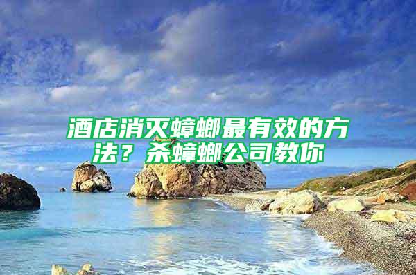 酒店消灭蟑螂最有效的方法？杀蟑螂公司教你