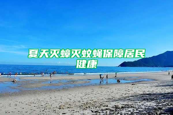 夏天灭蟑灭蚊蝇保障居民健康