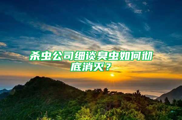 杀虫公司细谈臭虫如何彻底消灭？