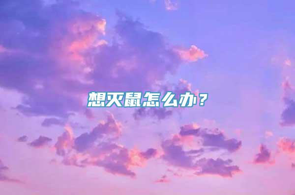 想灭鼠怎么办？