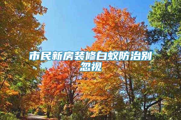 市民新房装修白蚁防治别忽视