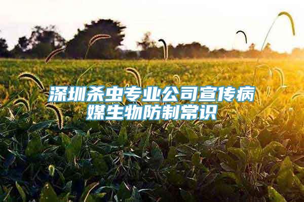 深圳杀虫专业公司宣传病媒生物防制常识