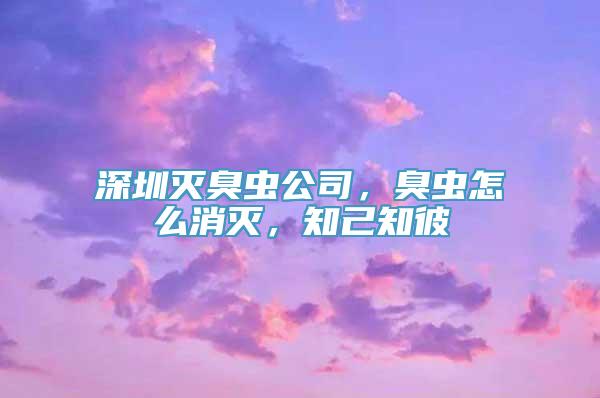 深圳灭臭虫公司，臭虫怎么消灭，知己知彼