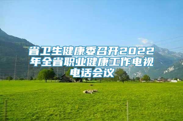 省卫生健康委召开2022年全省职业健康工作电视电话会议