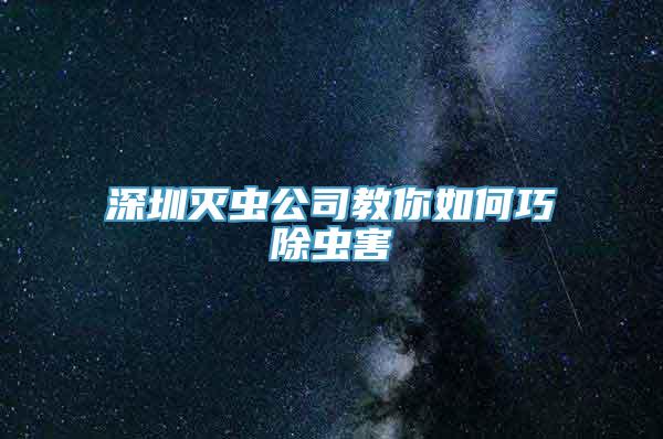 深圳灭虫公司教你如何巧除虫害