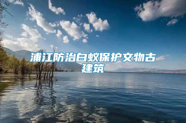 浦江防治白蚁保护文物古建筑