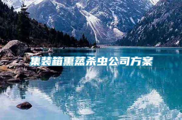 集装箱熏蒸杀虫公司方案