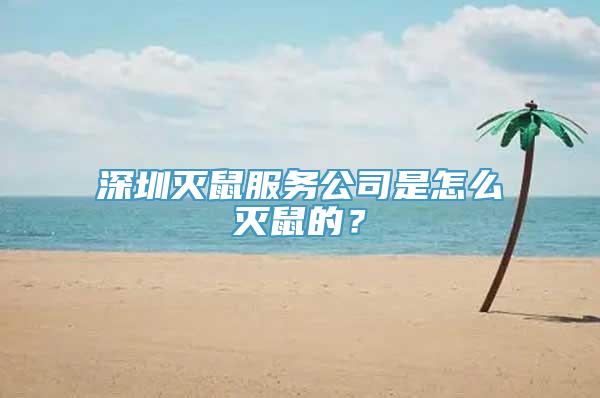 深圳灭鼠服务公司是怎么灭鼠的？