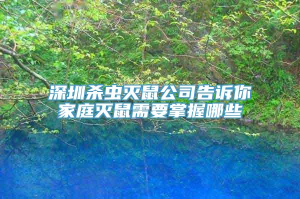 深圳杀虫灭鼠公司告诉你家庭灭鼠需要掌握哪些