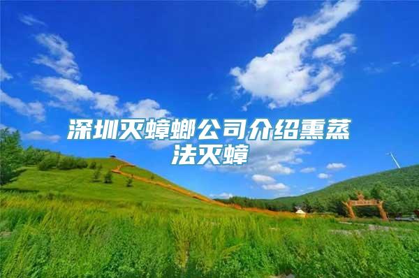 深圳灭蟑螂公司介绍熏蒸法灭蟑