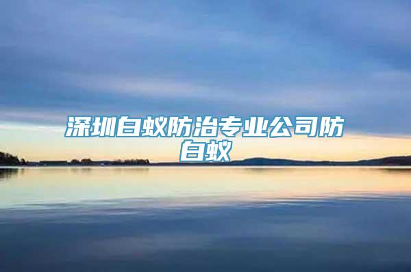 深圳白蚁防治专业公司防白蚁