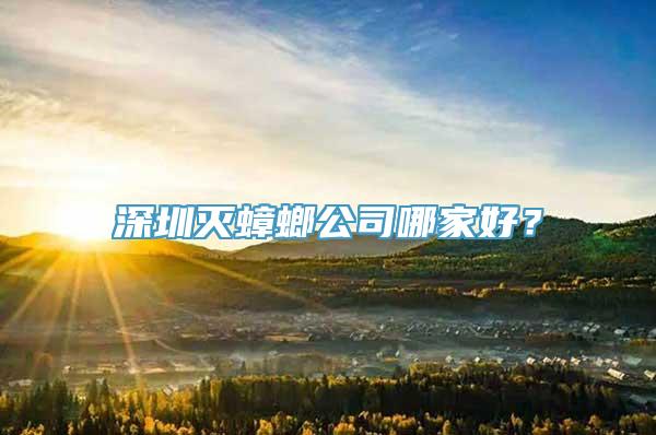 深圳灭蟑螂公司哪家好？