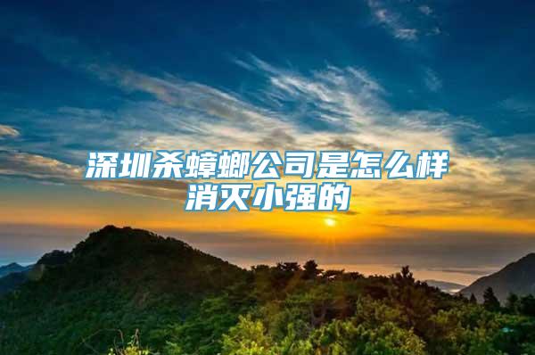 深圳杀蟑螂公司是怎么样消灭小强的