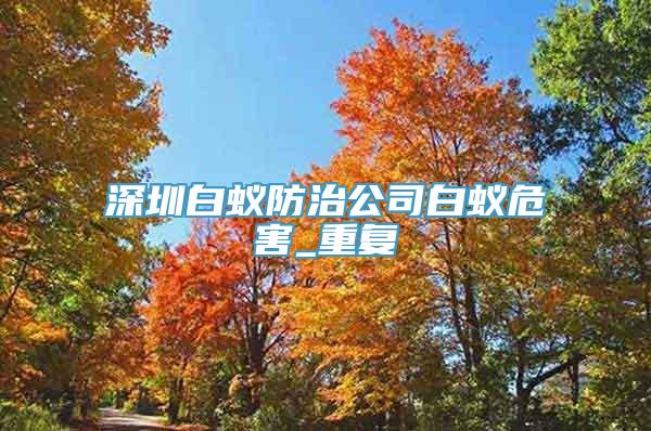 深圳白蚁防治公司白蚁危害_重复