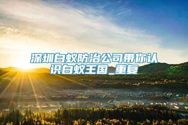 深圳白蚁防治公司带你认识白蚁王国_重复