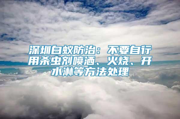 深圳白蚁防治：不要自行用杀虫剂喷洒、火烧、开水淋等方法处理