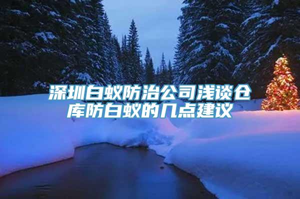 深圳白蚁防治公司浅谈仓库防白蚁的几点建议