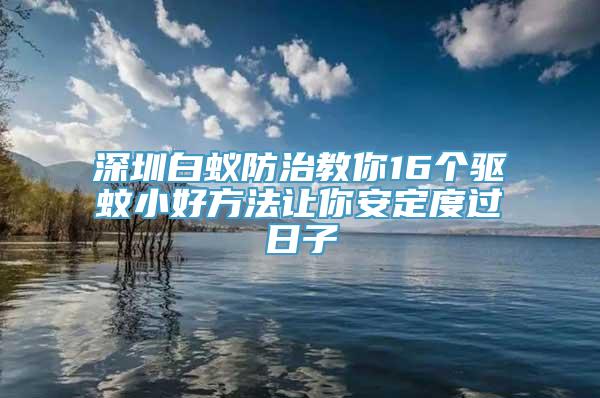 深圳白蚁防治教你16个驱蚊小好方法让你安定度过日子