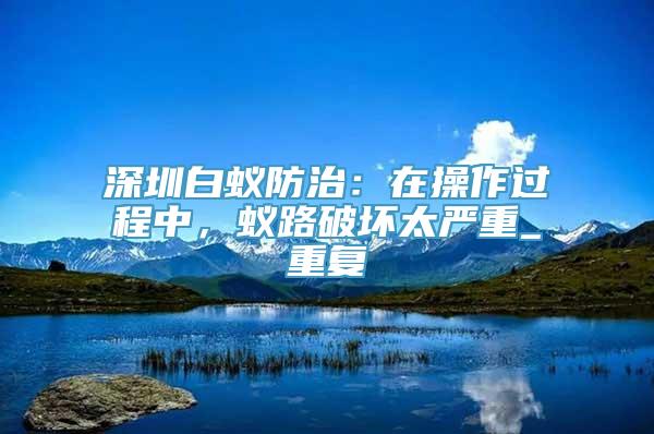 深圳白蚁防治：在操作过程中，蚁路破坏太严重_重复