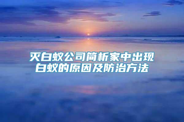 灭白蚁公司简析家中出现白蚁的原因及防治方法