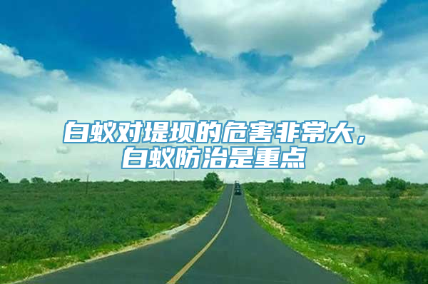 白蚁对堤坝的危害非常大，白蚁防治是重点