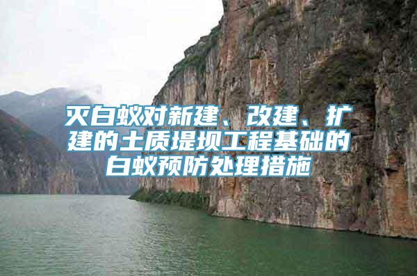 灭白蚁对新建、改建、扩建的土质堤坝工程基础的白蚁预防处理措施