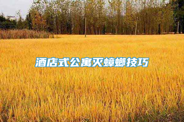 酒店式公寓灭蟑螂技巧