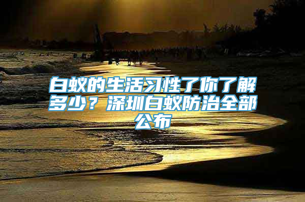 白蚁的生活习性了你了解多少？深圳白蚁防治全部公布