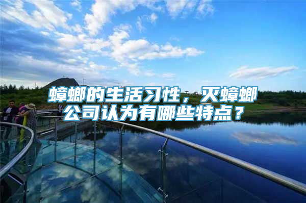 蟑螂的生活习性，灭蟑螂公司认为有哪些特点？