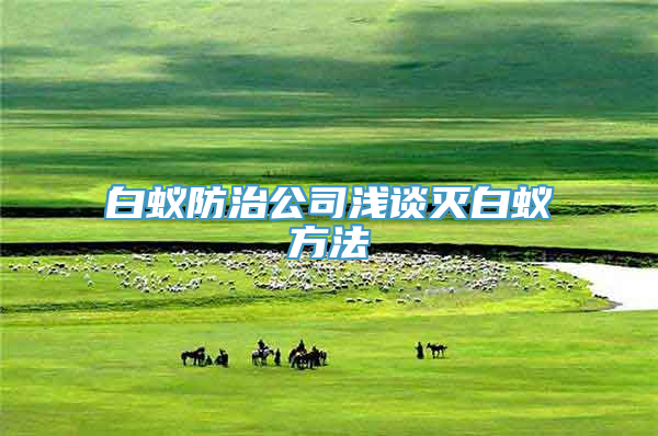 白蚁防治公司浅谈灭白蚁方法