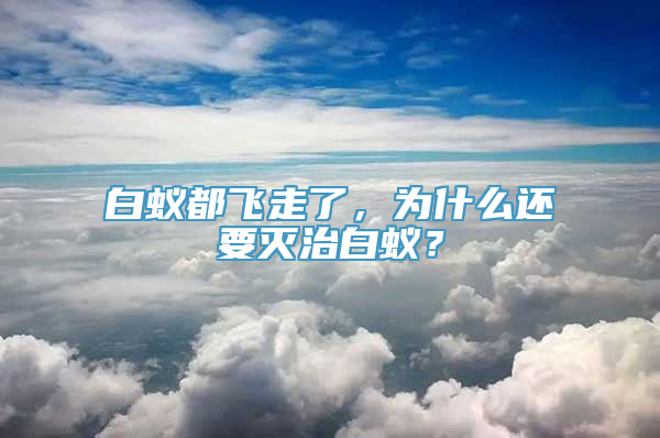 白蚁都飞走了，为什么还要灭治白蚁？