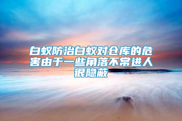 白蚁防治白蚁对仓库的危害由于一些角落不常进人很隐蔽