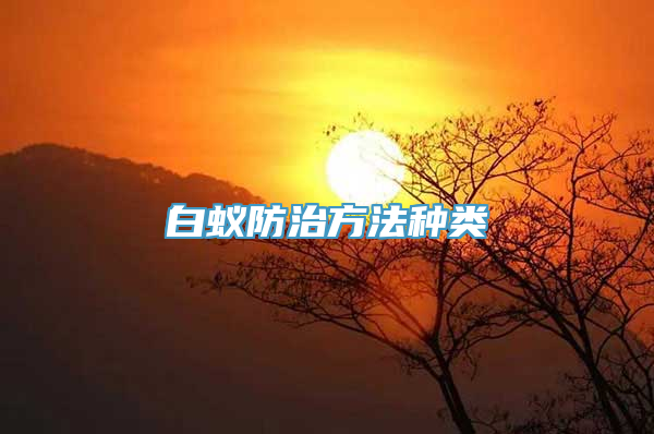 白蚁防治方法种类