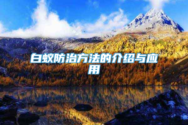 白蚁防治方法的介绍与应用