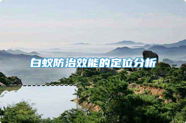 白蚁防治效能的定位分析