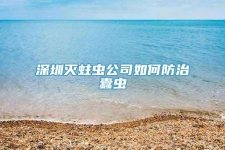 深圳灭蛀虫公司如何防治蠹虫