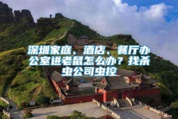 深圳家庭、酒店、餐厅办公室进老鼠怎么办？找杀虫公司虫控