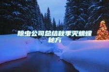 除虫公司总结秋季灭蛾蠓秘方